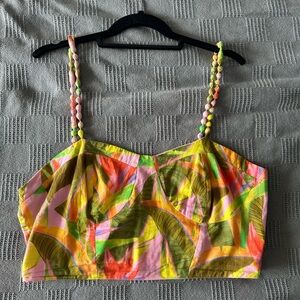 FARM Rio Colorful Tropical Print Women's Top